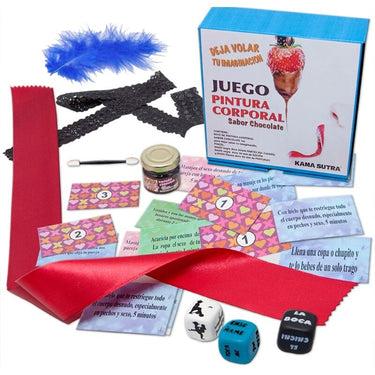 Gioco di Body Painting al Cioccolato con Dadi d'Azioni e Postura